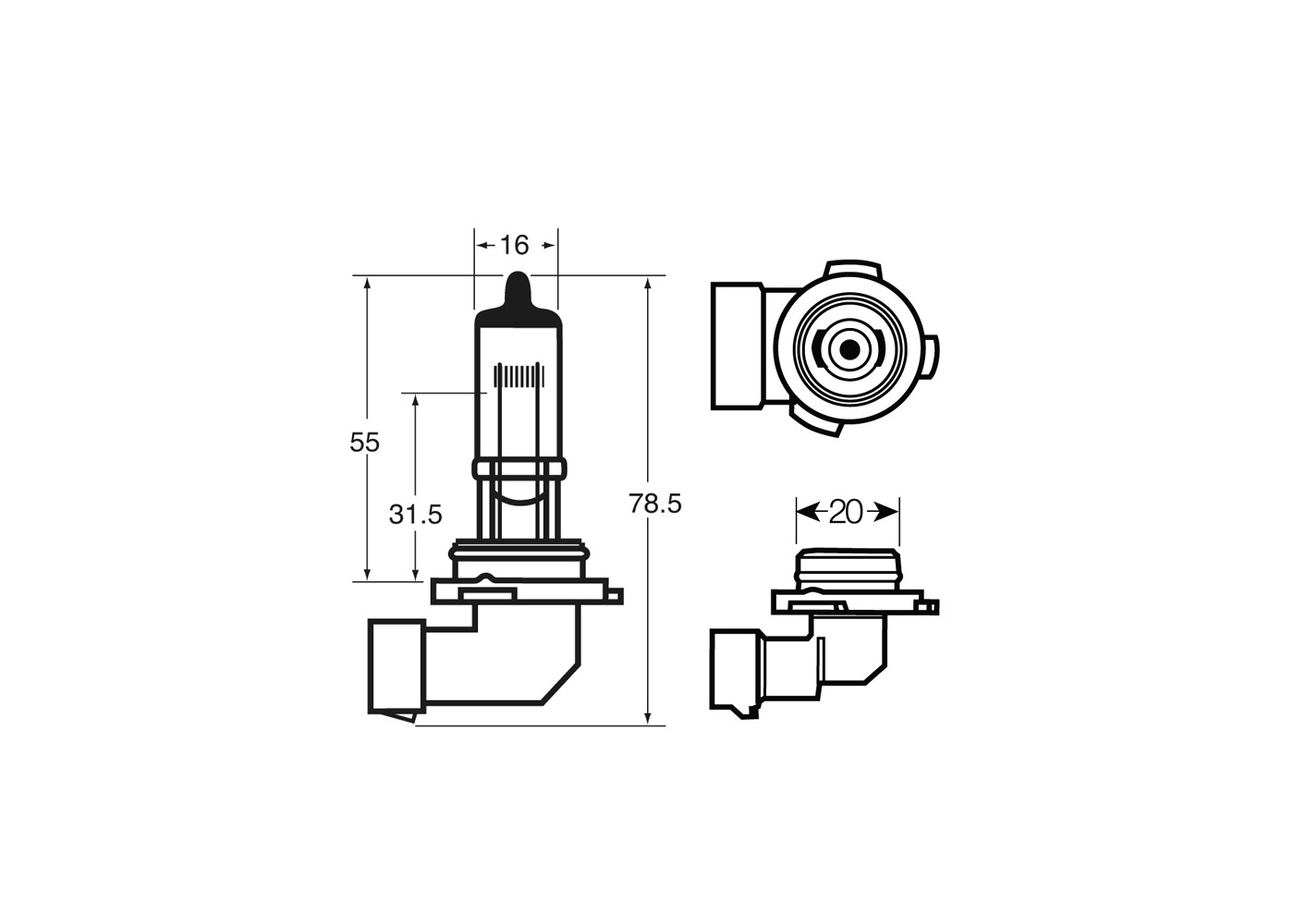 Replacement car light headlamp R712