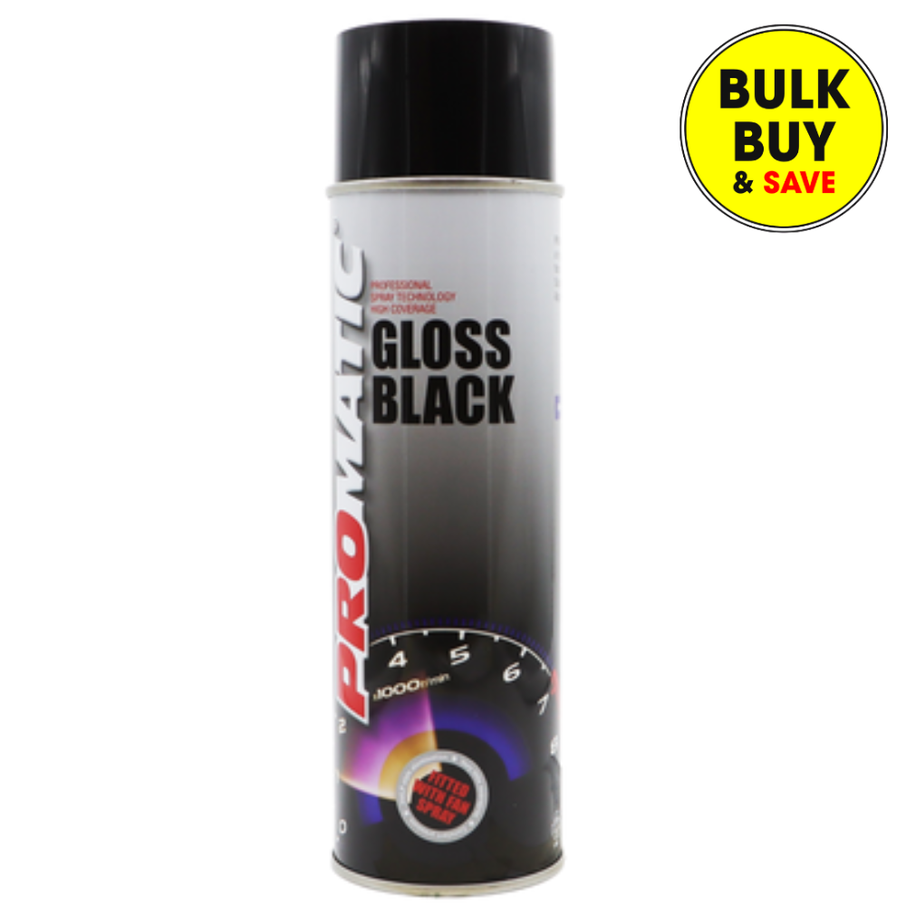 ProMatic Gloss Black Aerosol Spray Paint GB500