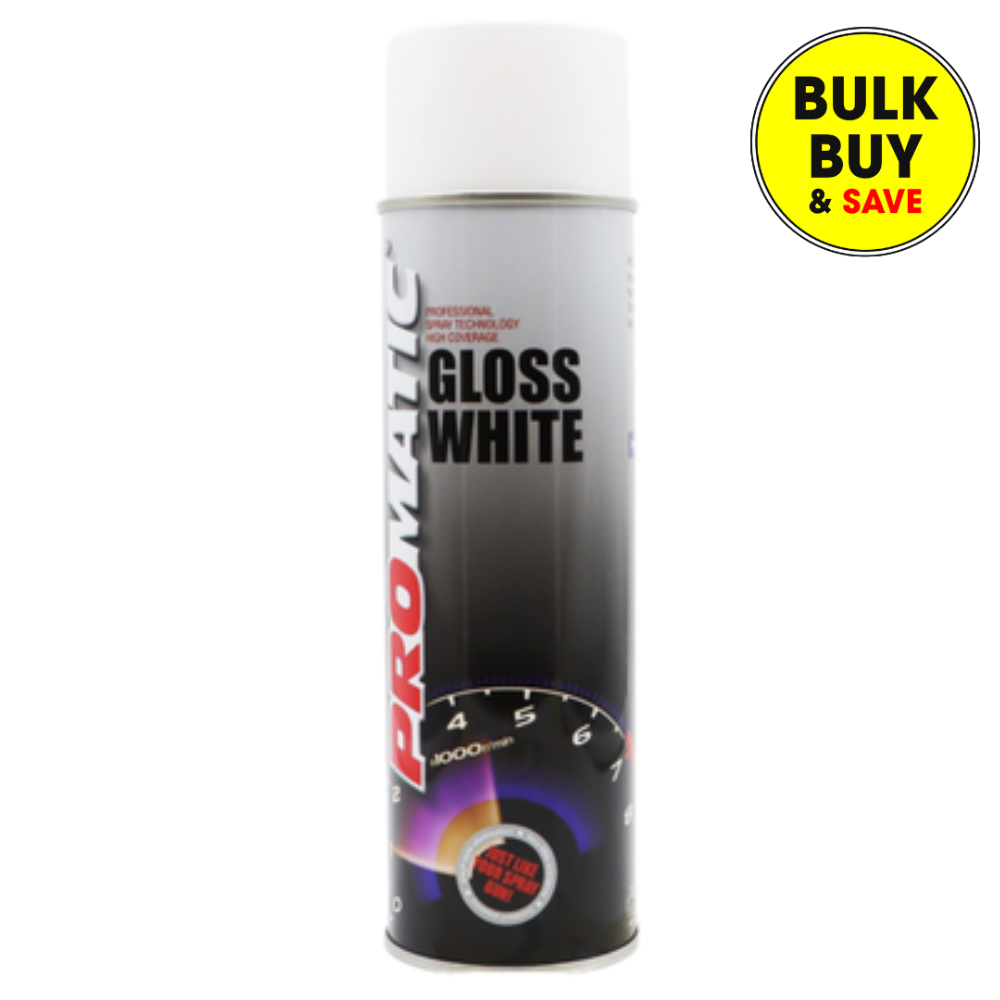ProMatic Gloss White Aerosol Spray Paint GW500