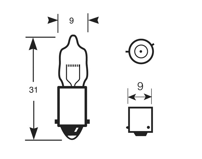 Replacement light bulbs for side and tail lights