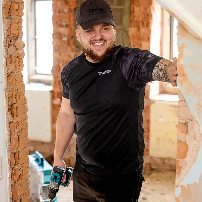 Makita Tech T-Shirt, Black Colour