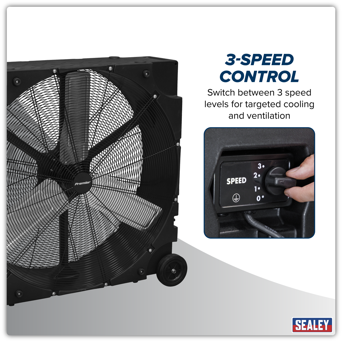 Heavy duty 36" industrial drum fan