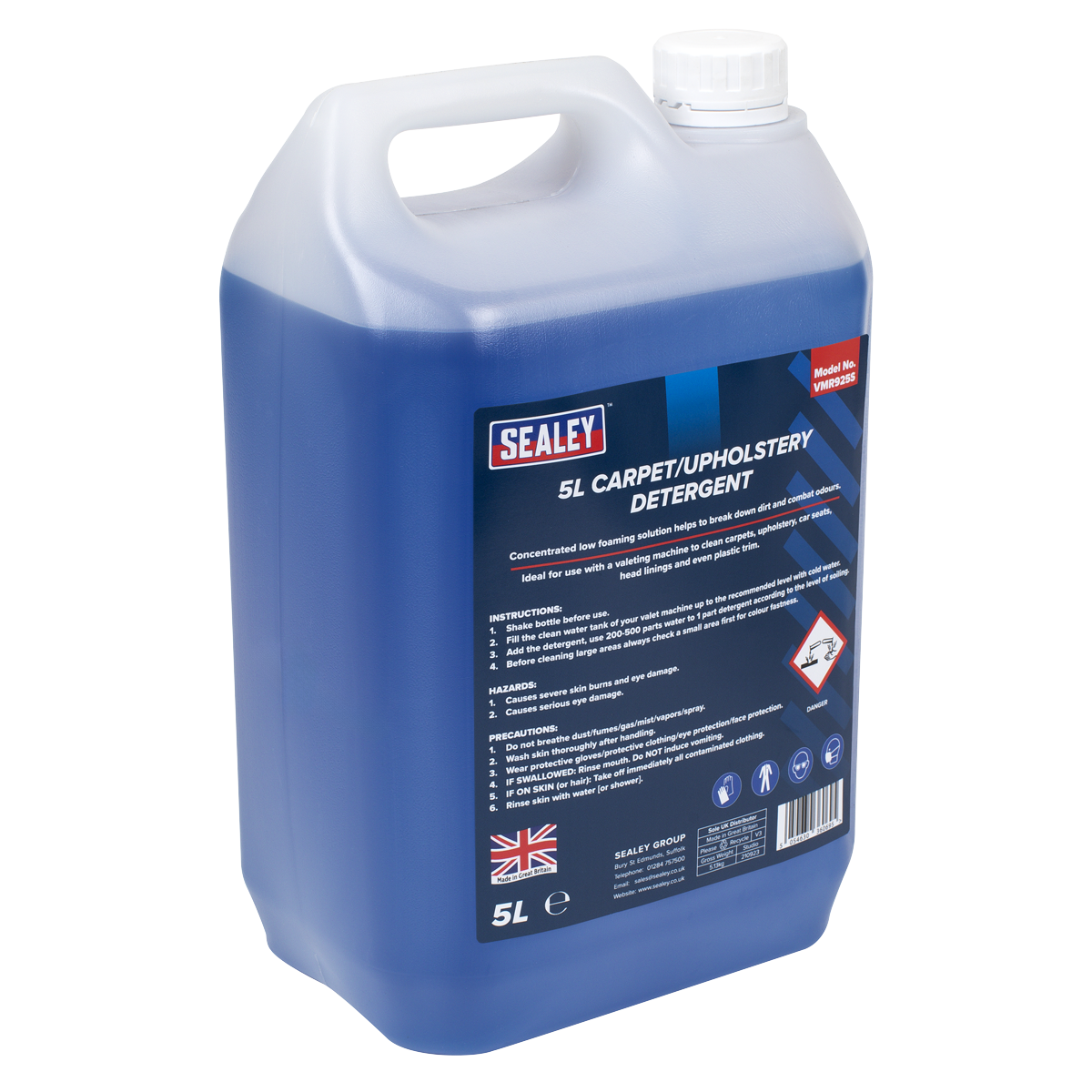 Sealey Carpet/Upholstery Detergent 5L VMR925S