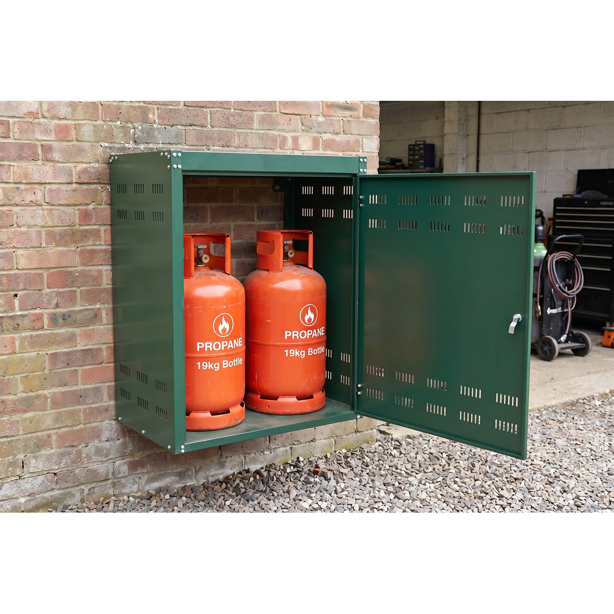 Sealey Solid Gas Cylinder Safety Cabinet - 2 x 19kg SGCSC219