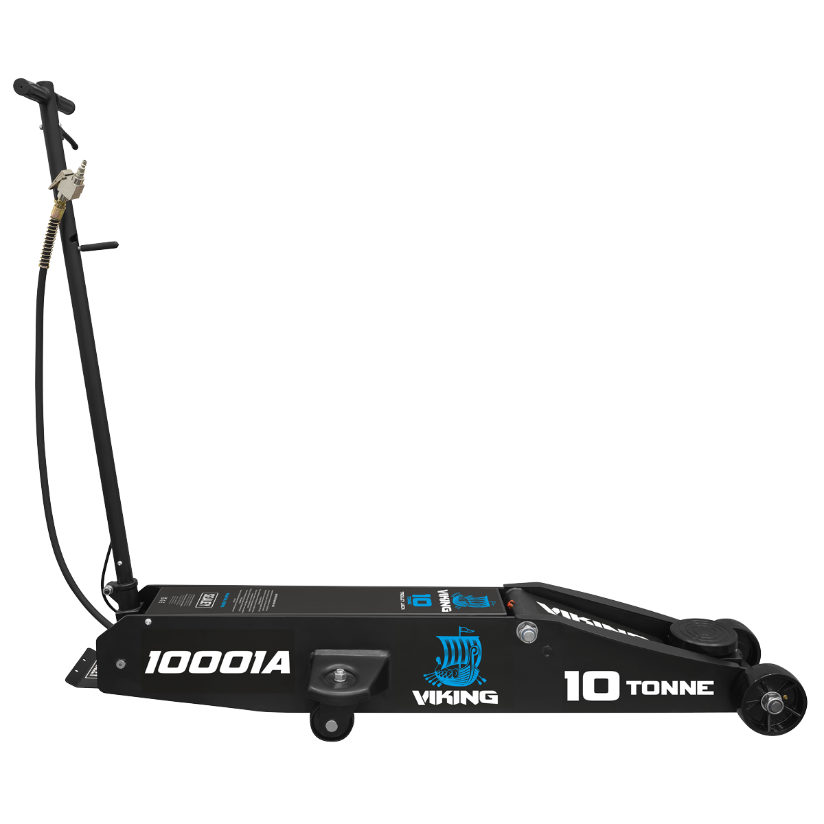 Sealey Viking Professional Long Reach Air/Manual Operation Trolley Jack with Rocket Lift 10 Tonne 10001A