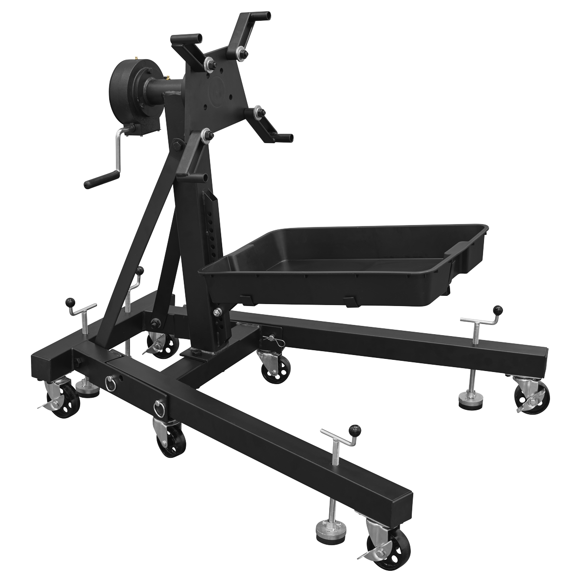 Sealey Viking Folding 360º Rotating Engine Stand with Geared Handle & Drain Pan ES680DS
