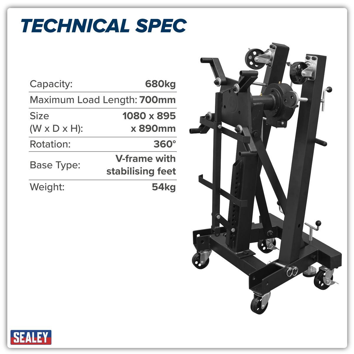 Sealey heavy duty engine stand