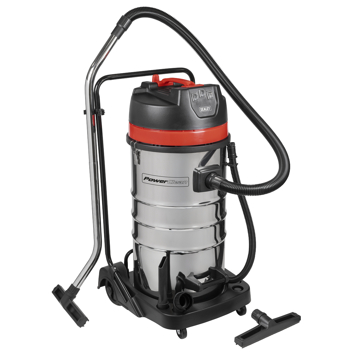 Sealey 100L Vacuum Cleaner Wet & Dry with Stainless Steel Drum 3000W/230V PC4100