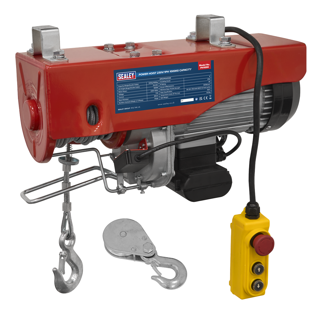 Sealey Power Hoist 230V/1ph 1000kg Capacity PH1000