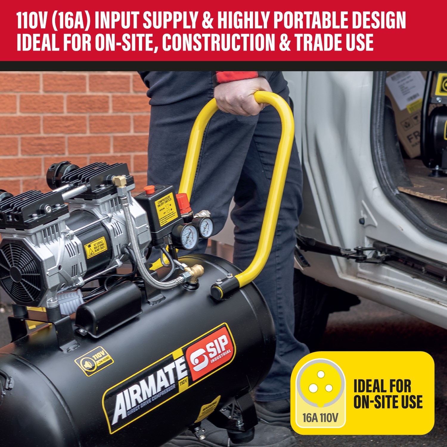 SIP Airmate Low Noise 50 litre air compressor