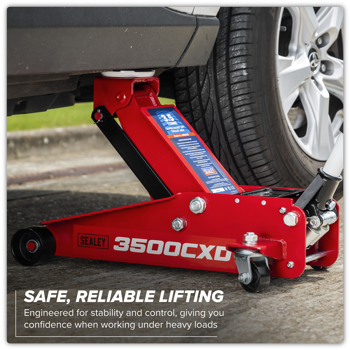 Sealey Trolley Jack with Super Rocket Lift 3.5 Tonne 3500CXD