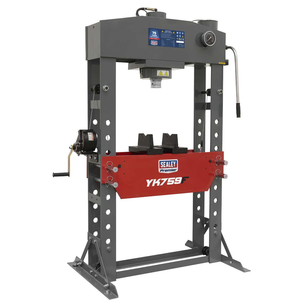 Sealey Premier Hydraulic Floor Type Press 75 Tonne YK759F
