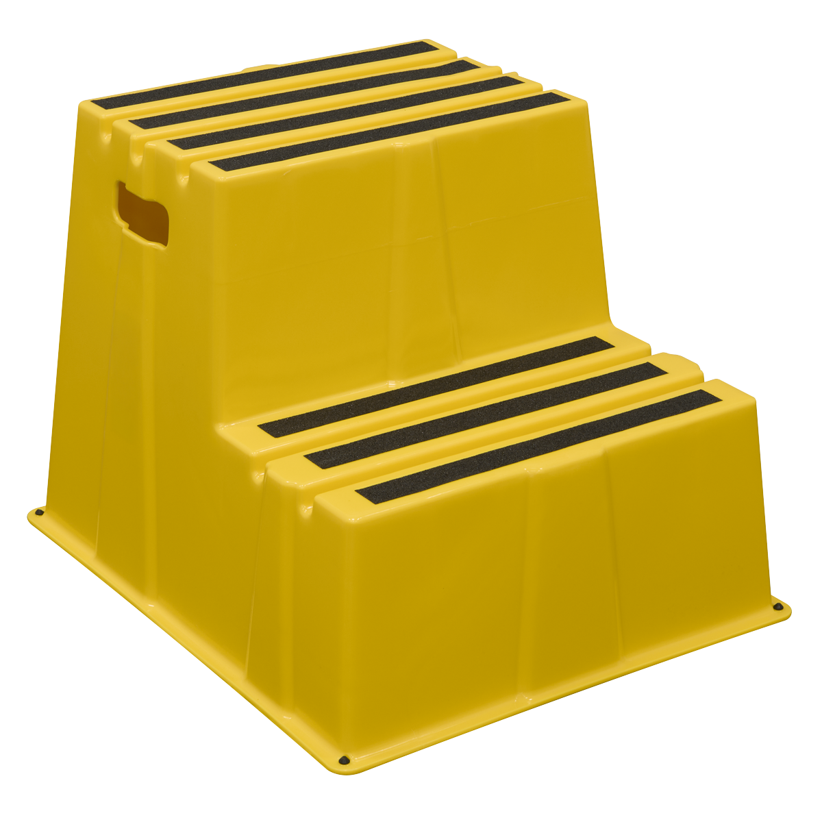 Sealey Heavy-Duty 2-Step Safety Steps with Anti-Slip Treads 150kg Capacity, Yellow - EN 14183 KS6