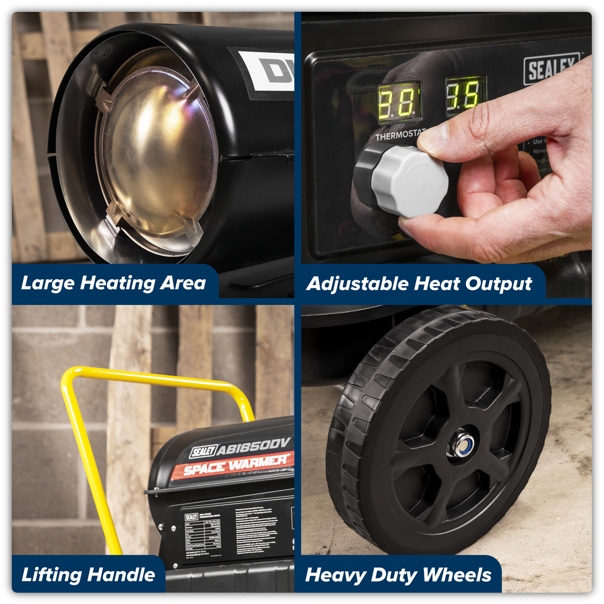 Sealey dual voltage space heater230v
