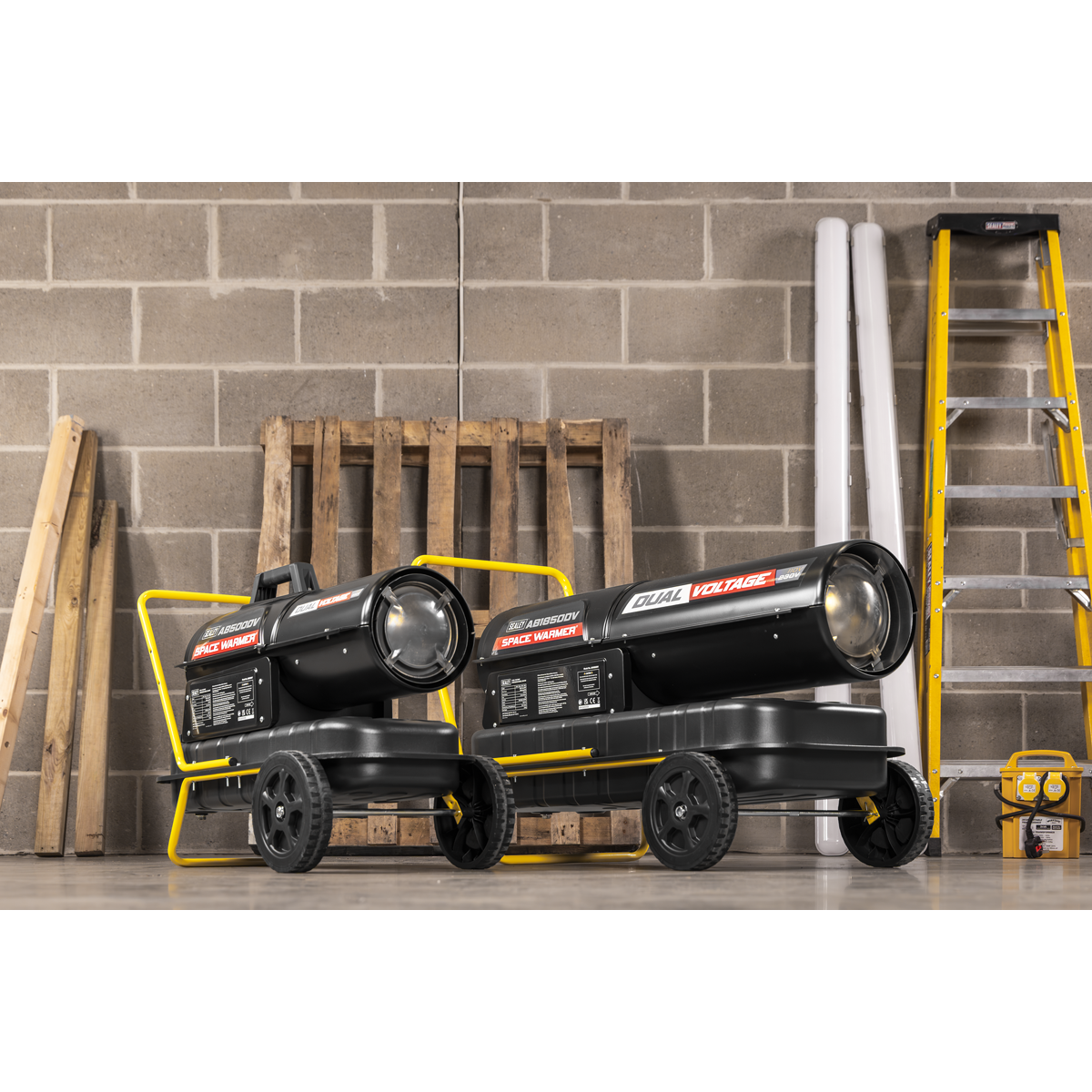 Sealey dual voltage workshop space heater