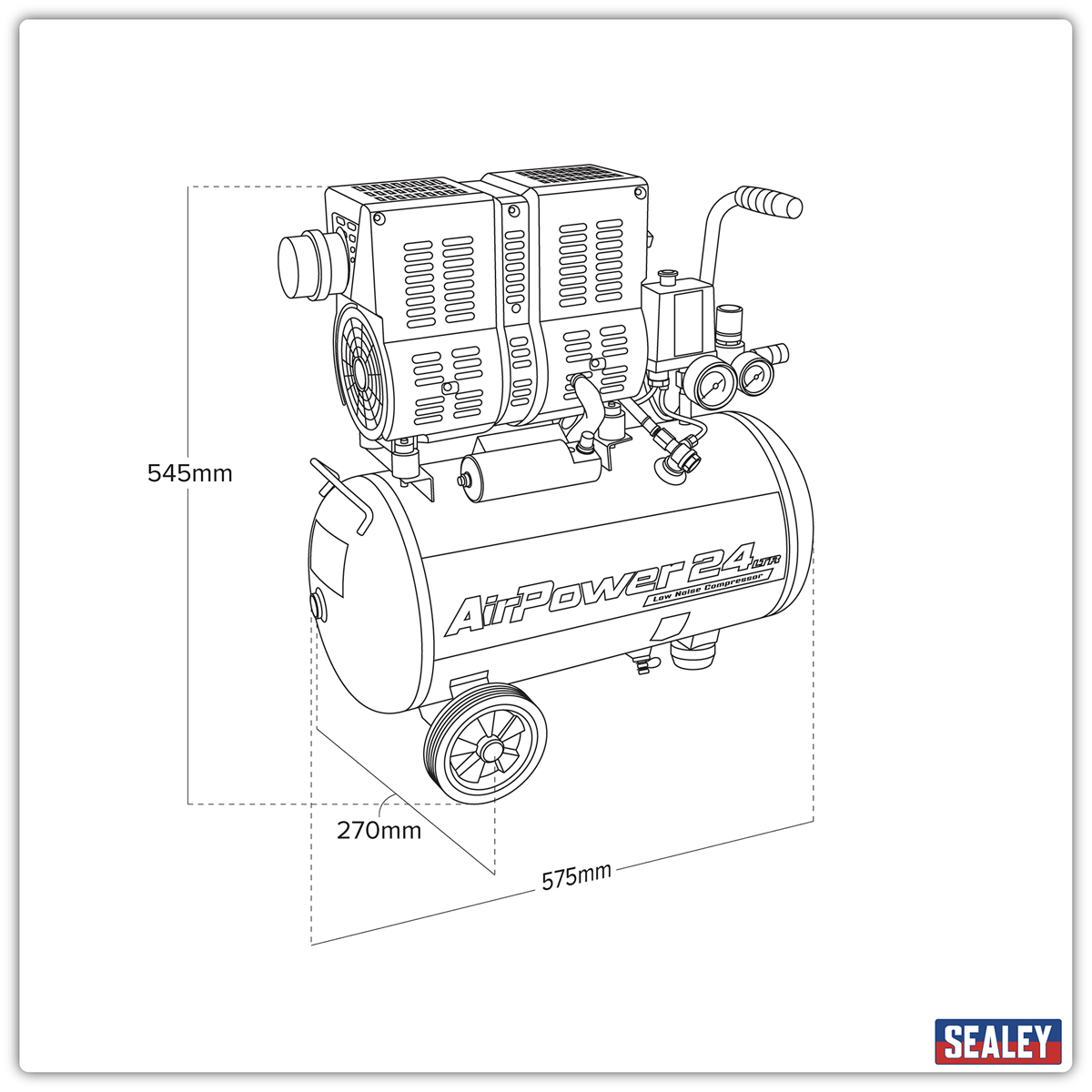 Sealey 24 litre air comrpessor diagram