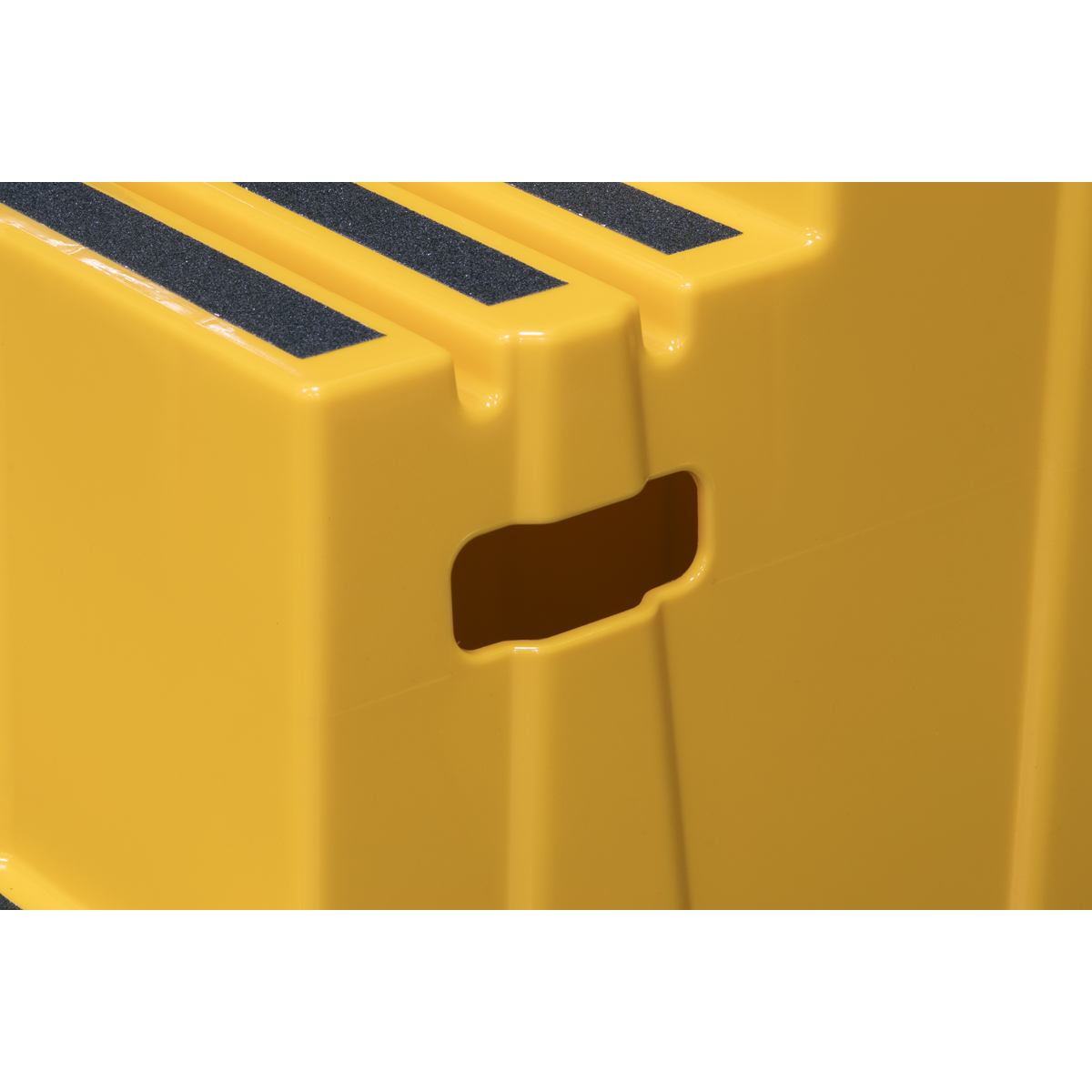High load yellow warehouse step ladder