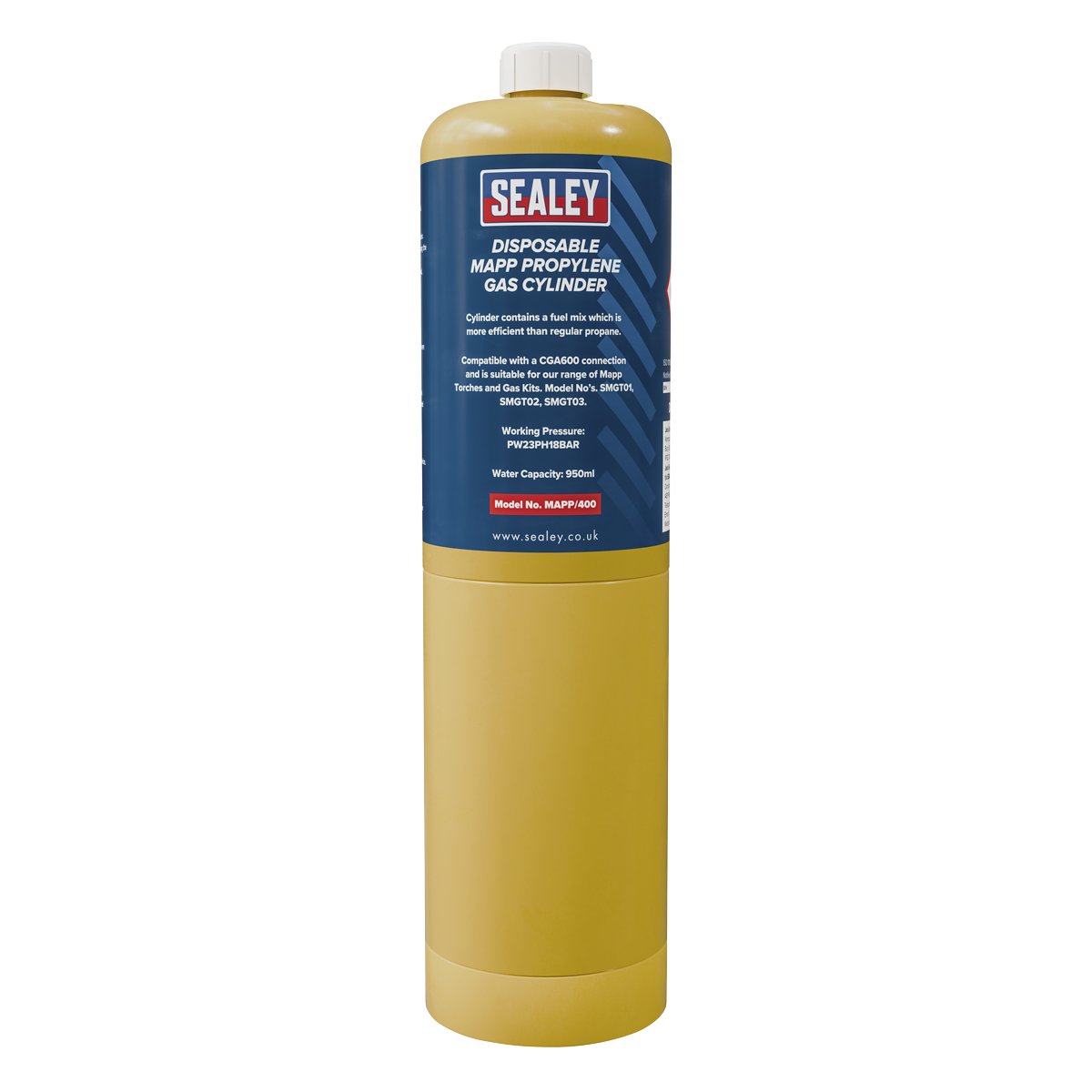 Sealey Disposable MAPP Propylene Gas Cylinder - Pack of 12 MAPP/40012