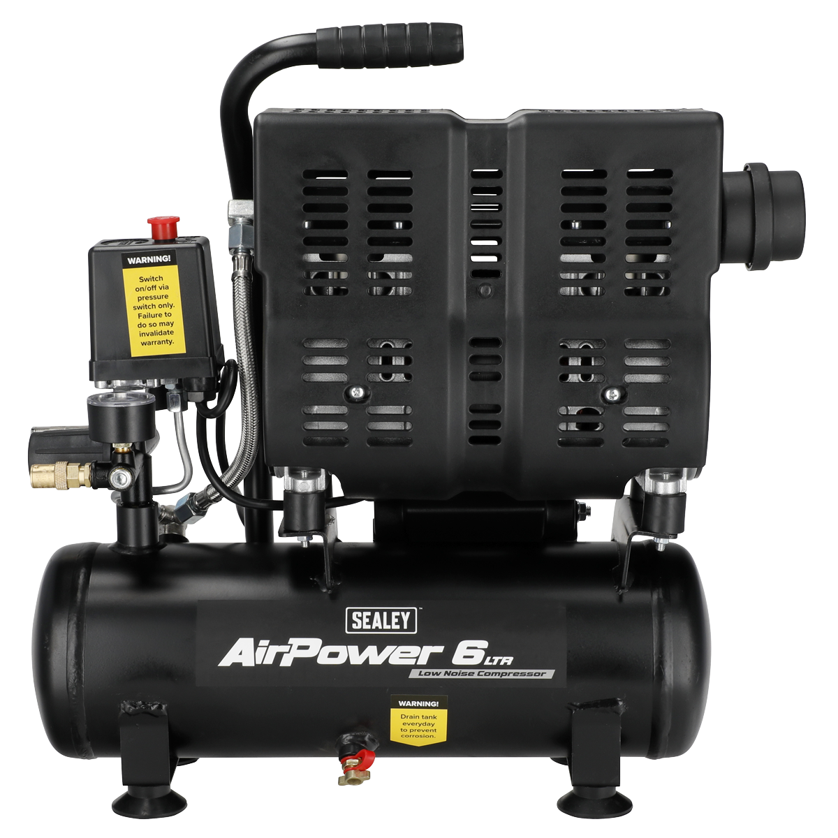 Sealey 6L Oil Free Low Noise Direct Drive Air Compressor 1hp SAC6000S