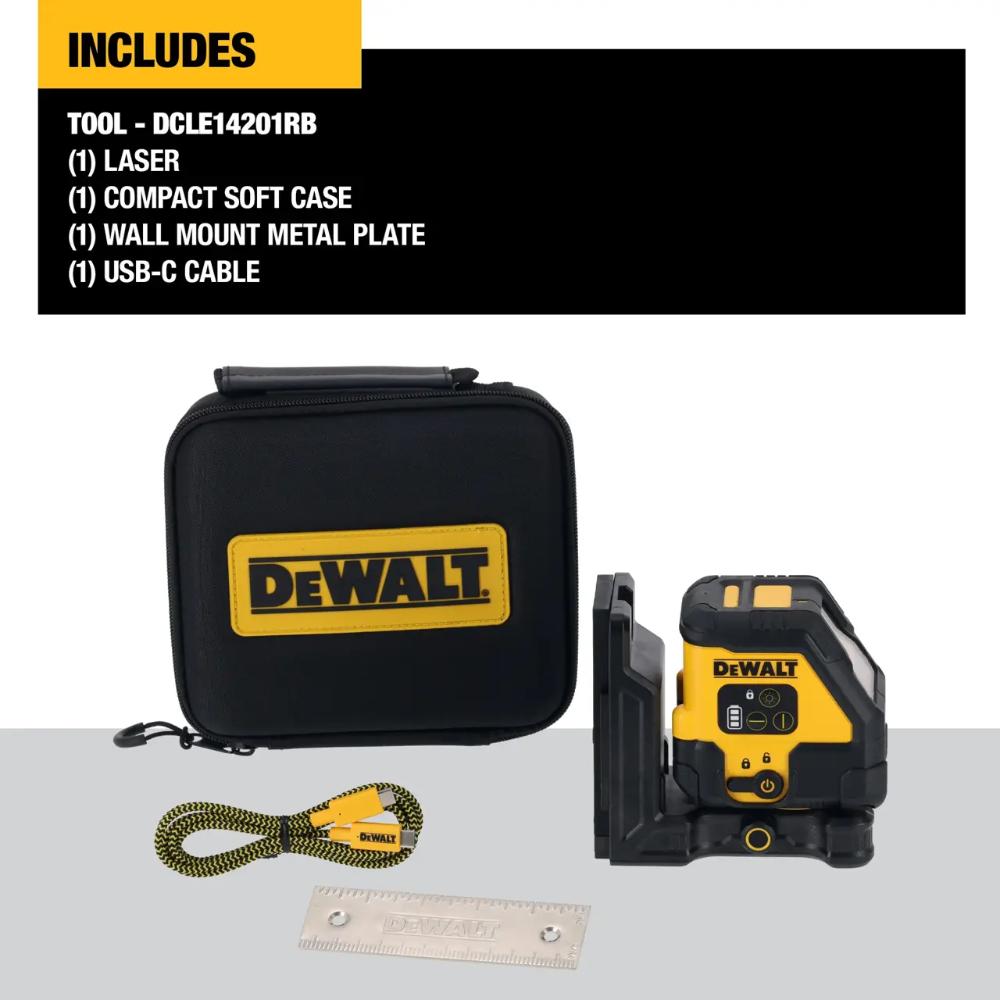 DeWalt compact red cross line laser level