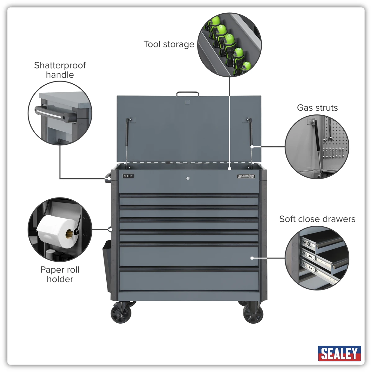 heavy duty Sealey work trolley
