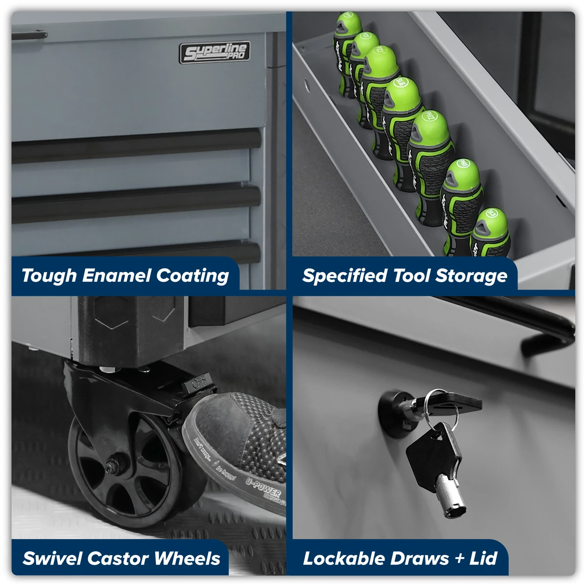 Sealey Tool Trolley 6 Drawer - Grey AP366G