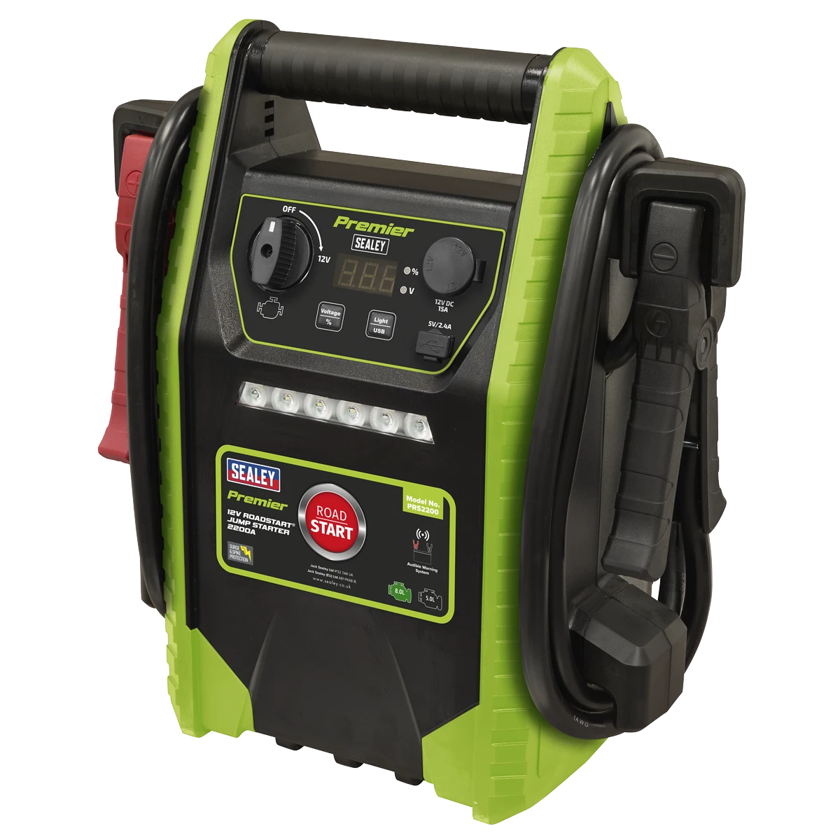 HIGH PERFORMANCE - High performance 22Ah AGM battery housed in robust casing, specially formulated to jump start up to 8L petrol and 5L diesel engines.