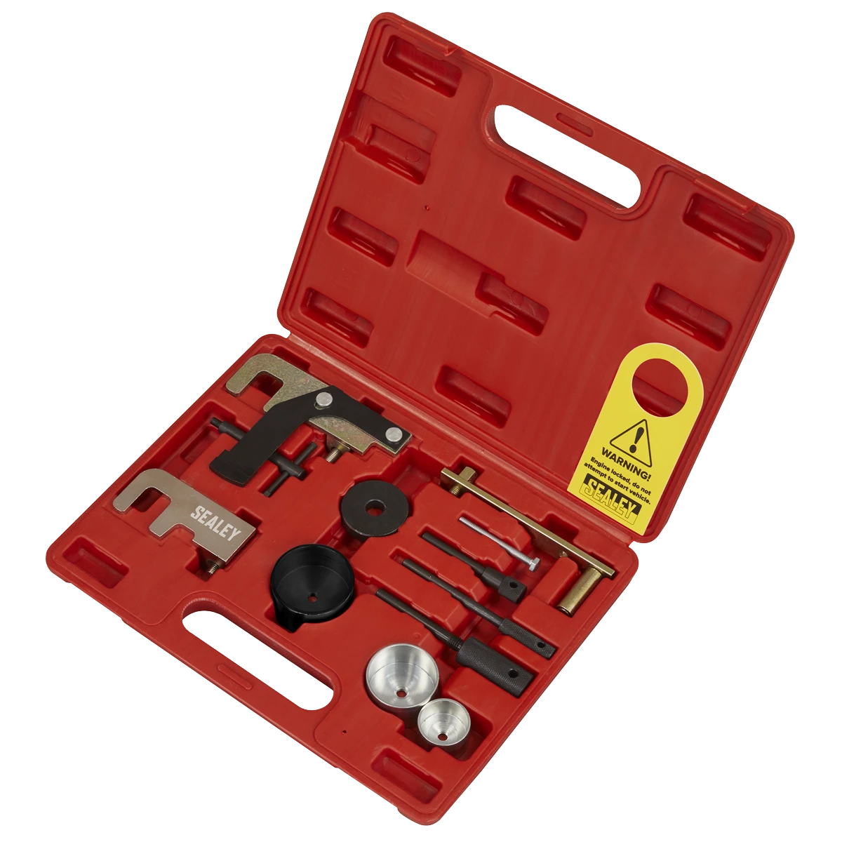 • RENAULT/NISSAN ENGINES - Contains the required tools for timing belt replacement on Renault/Nissan 1.5D, 1.9D, 2.2D and 2.5D dCi diesel engines.