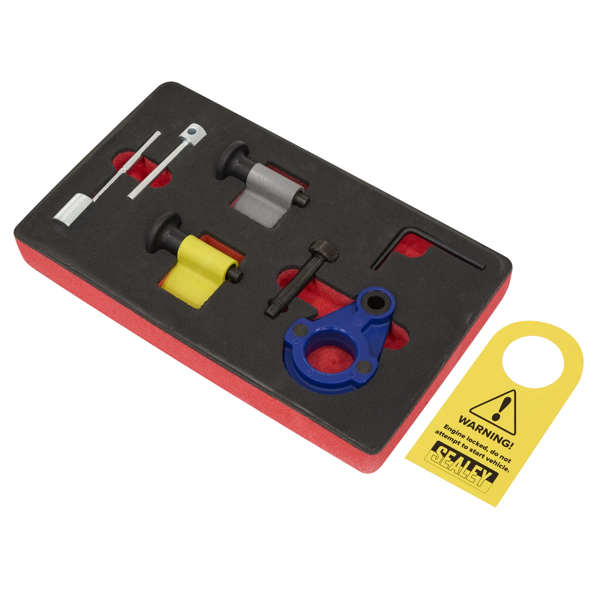 ESSENTIAL TOOLS - Master timing tool kit for a wide range of VAG, Ford and Mitsubishi diesel engines.
