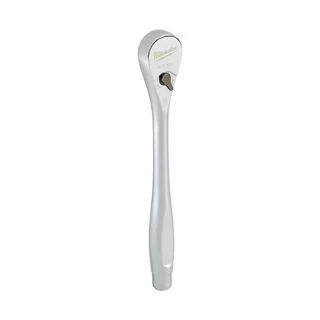 Milwaukee 3/8" drive ratchet, 216mm long with a 90-tooth mechanism, shown on a white background.