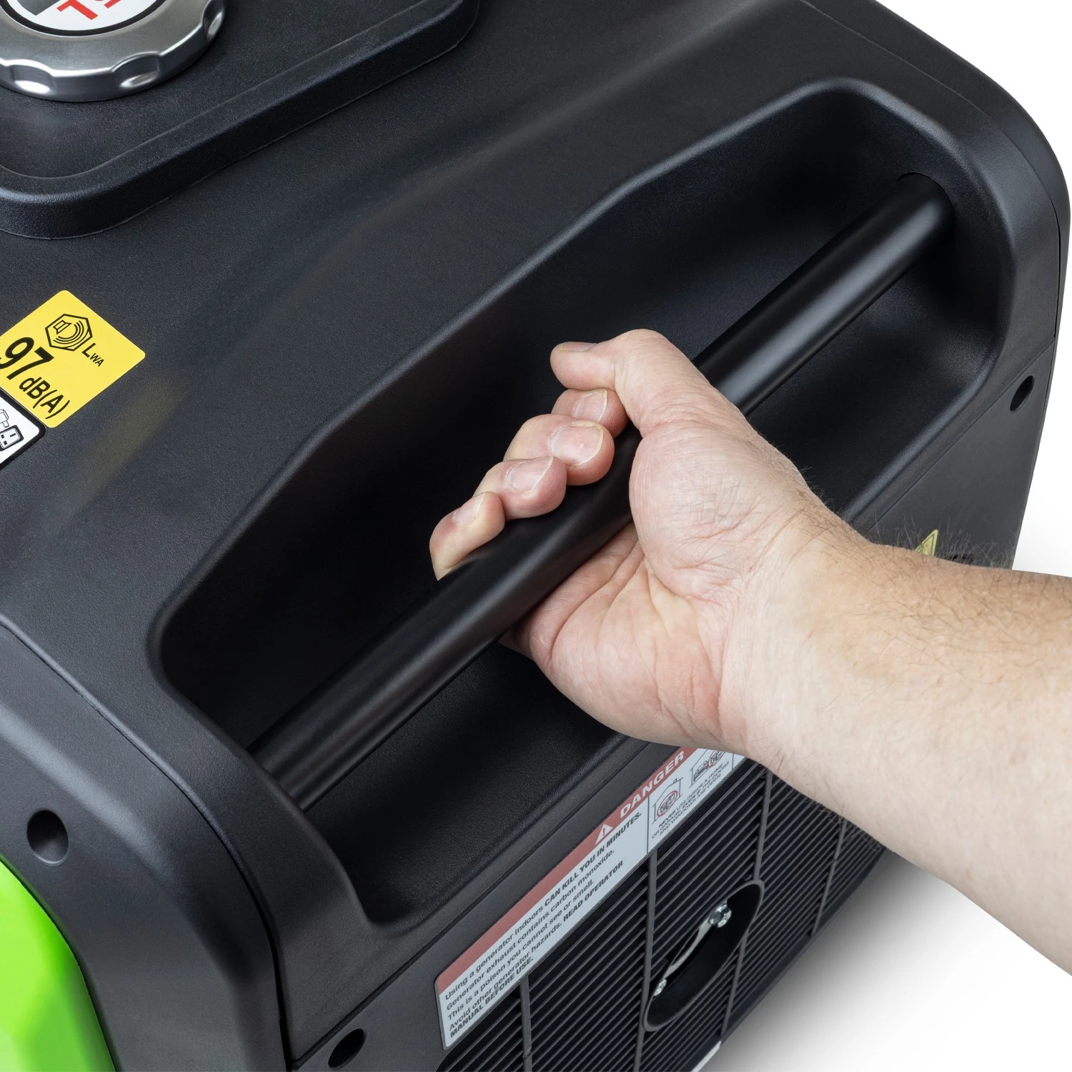 SIP Medusa ISG5800 5.8kW Dual Voltage Digital Inverter Generator Pull Handle Close-Up - 25404