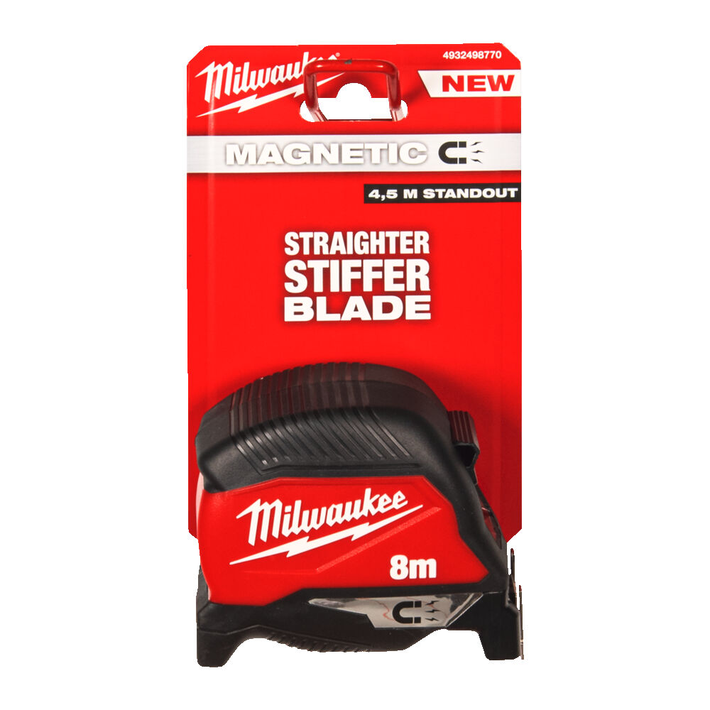 Milwaukee Gen 4 8m magnetic tape measure in original red retail blister packaging 4932498770