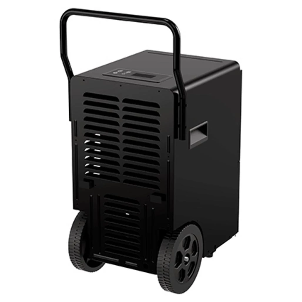 Draper commercial dehumidifier side view showing air intake grille and sturdy handle