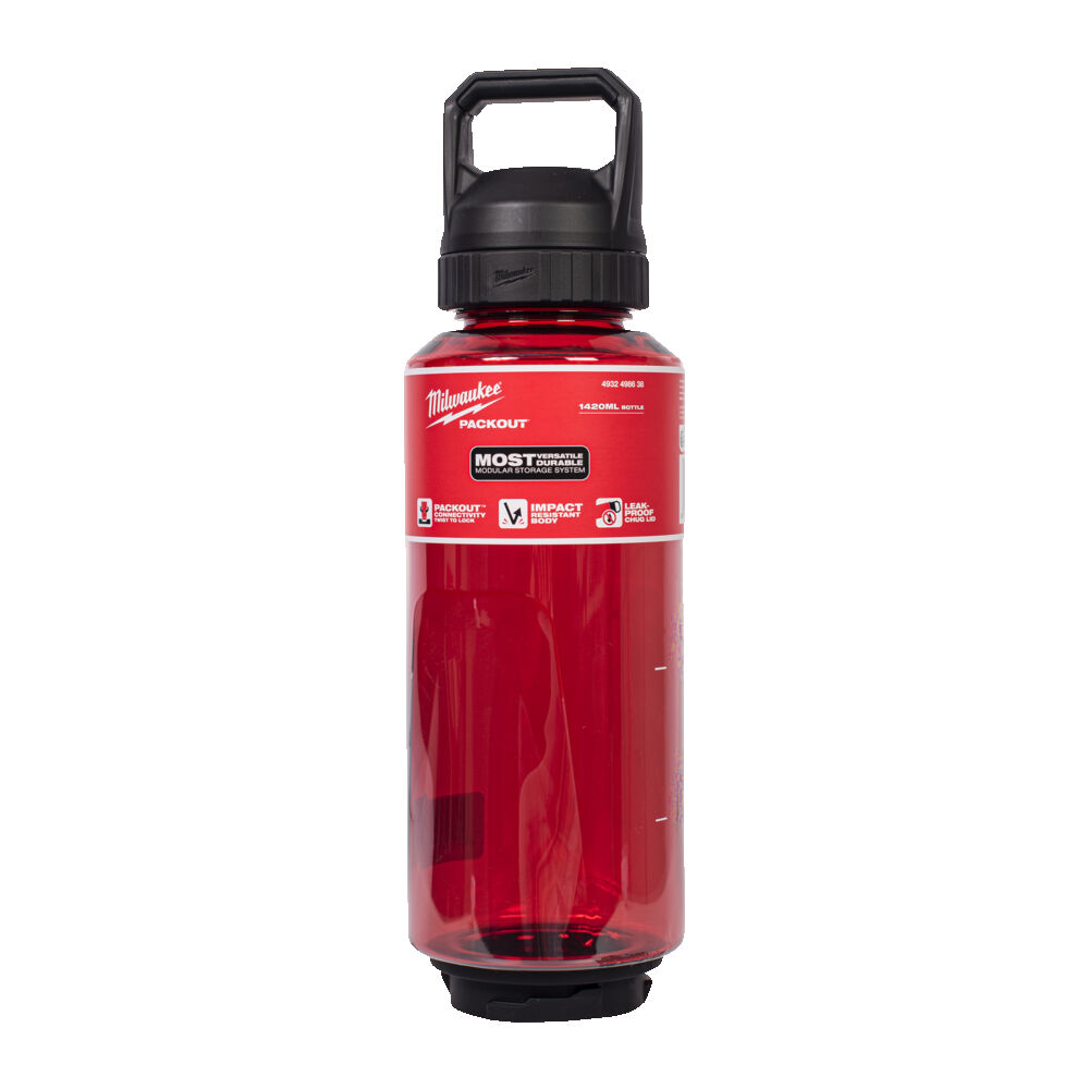 Milwaukee PACKOUT red 1420 ml water bottle with chug lid