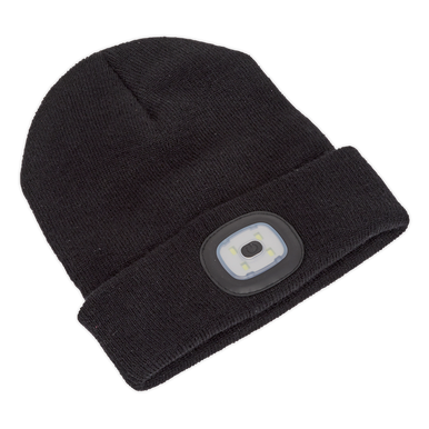 Sealey Beanie Hat 4 SMD LED Light USB 