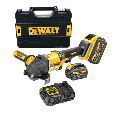 Toolforce DeWalt DCG418T2-GB 54v FlexVolt Brushless Cordless 125mm Angle Grinder ...
