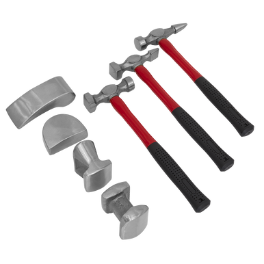 Sealey 7pc Drop-Forged Panel Beating Set with Fibreglass Shafts CB707 ...