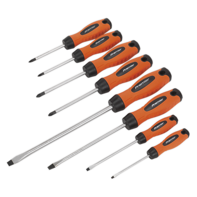 8-Piece Security Torx TRX Screwdriver Set - Tamperproof Star Bits With Soft Grip Handles