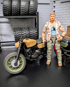 Red Atlas Creations Scrambler Motorcycle for Gi Joe Classified, Valaverse Vanguard and Marvel Legends Red Atlas Creations Scrambler Motorcycle for Gi Joe Classified, Valaverse Vanguard and Marvel Legends