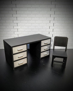 Red Atlas Creations Office Computer Desk for 6" action figures