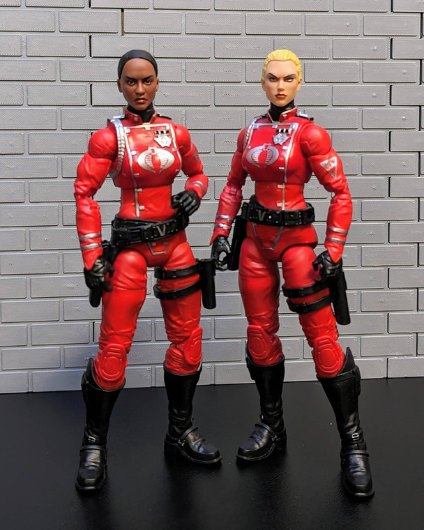 Red Atlas Creations Female Neck peg adaptor for GI Joe Classified to Marvel Legends