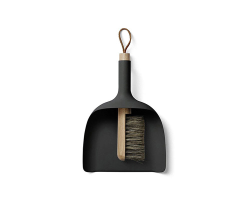 modern broom and dustpan