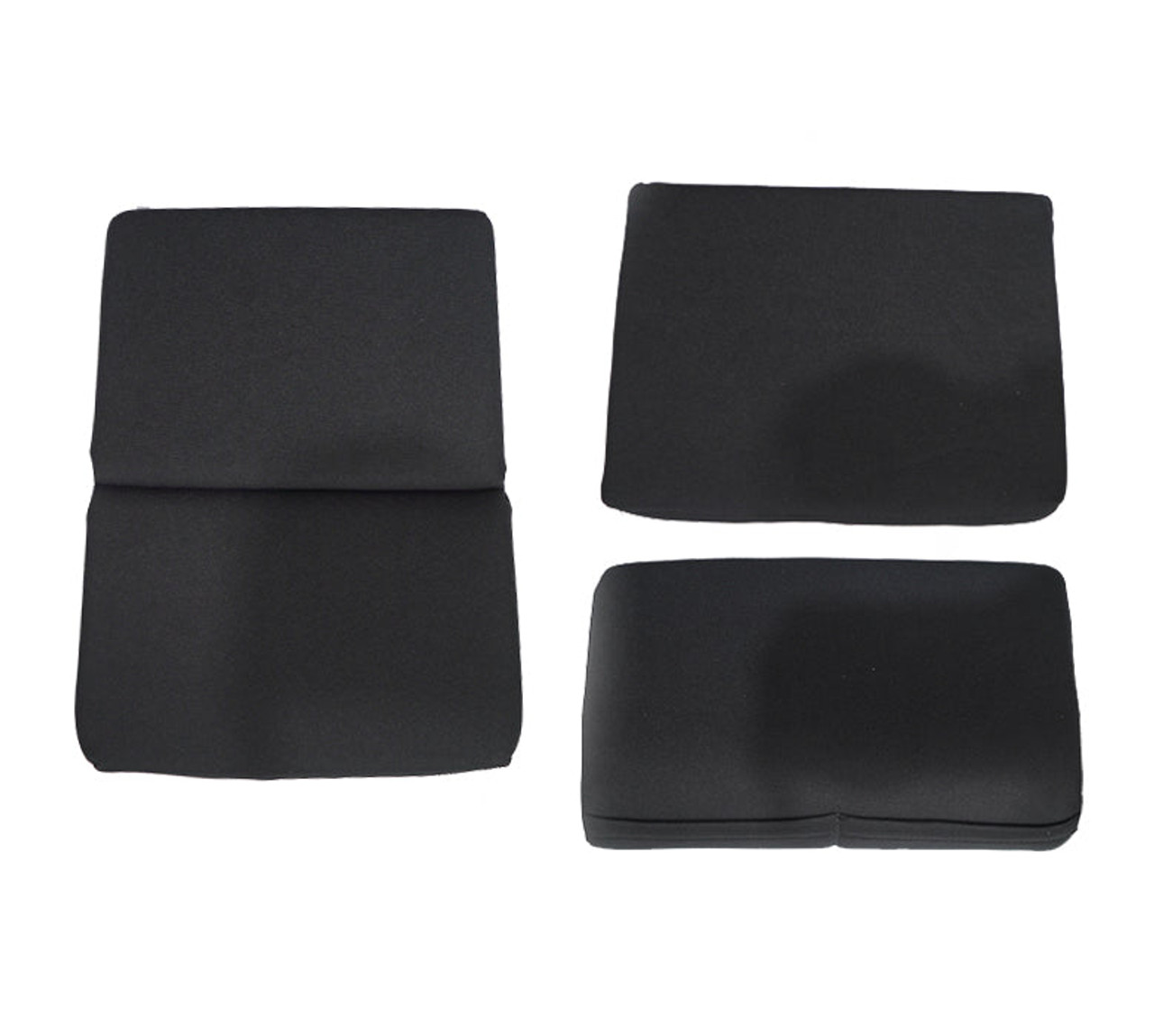 NRG FRP Bucket Seat Cushion- Black Fabric 3 Pcs - Enjuku Racing Parts, LLC