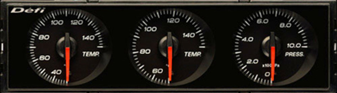 Defi DF DIN GAUGE RH BLACK(D)-WHITE(I)-RED