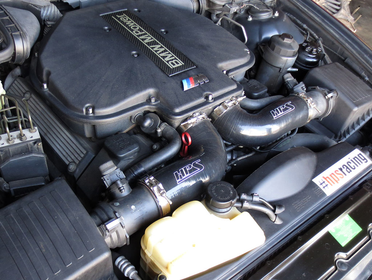 HPS Performance Silicone Post MAF Dual Air Intake Tubes Kit Black 5.0L V8  for BMW 98-03 M5 E39 Enjuku Racing Parts, LLC
