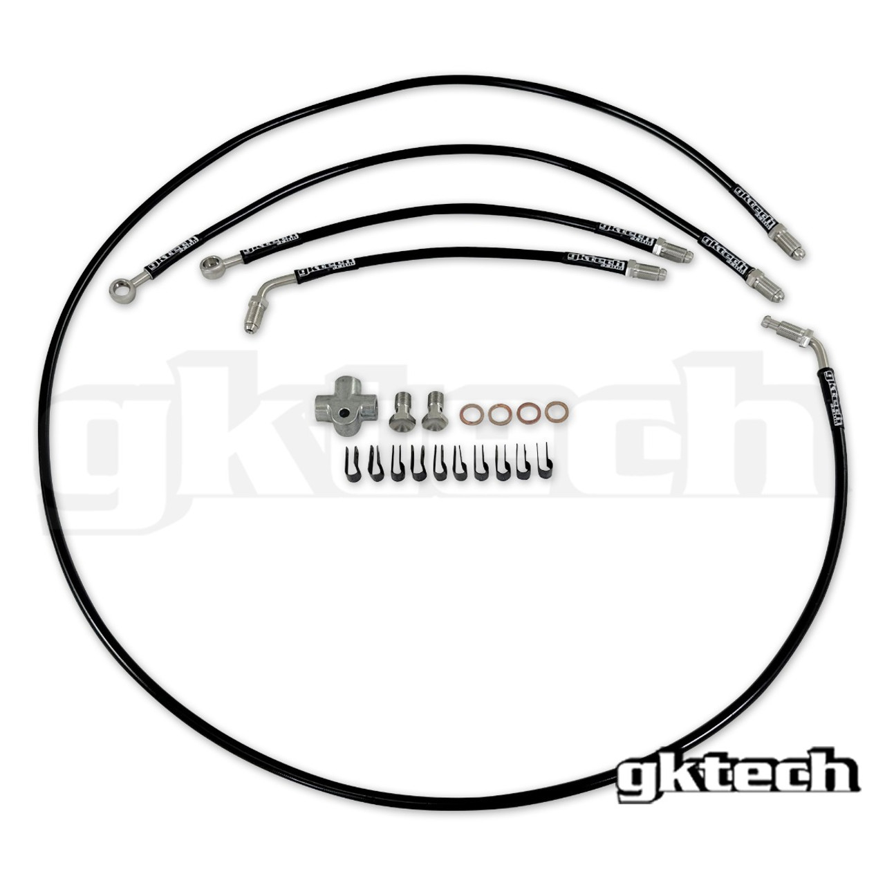 GKtech Stainless Steel Braided Teflon Lined ABS Delete Kit for