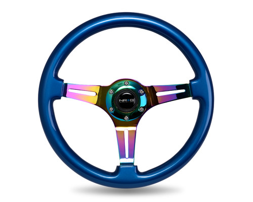 NRG Innovations 350mm Black Suede Racing Steering Wheel - RST