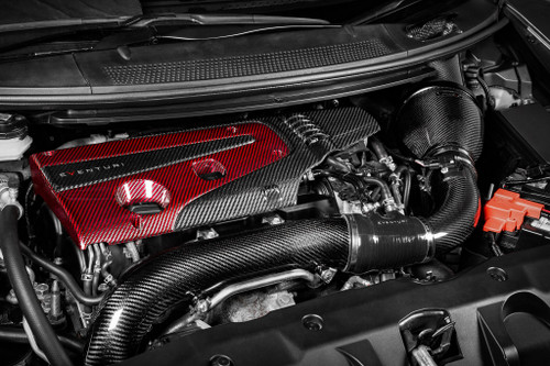 Eventuri Honda FK8 Civic Type R - Red Kevlar / Black Carbon Engine Cover Eventuri Honda FK8 Civic Type R - Red Kevlar / Black Carbon Engine Cover