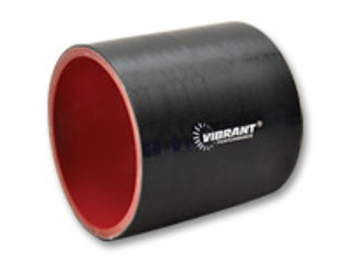 Vibrant Performance - 4 Ply Silicone Sleeve, 1.5" I.D. x 3" long - Black