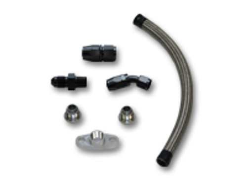 Vibrant Performance - Universal Oil Drain Kit for T3/T4 Top Mount Turbo setups (20" long line) Vibrant Performance - Universal Oil Drain Kit for T3/T4 Top Mount Turbo setups (20" long line)